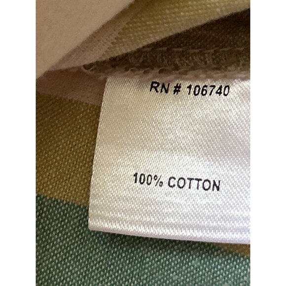 Serengeti XL 100% Cotton Striped Button-Front 3/4 Sleeve Shirt - Picture 5 of 8